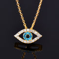 Blue Eye Pendant, gold-tone