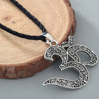 Om Pendant Buddhist Symbol Silver