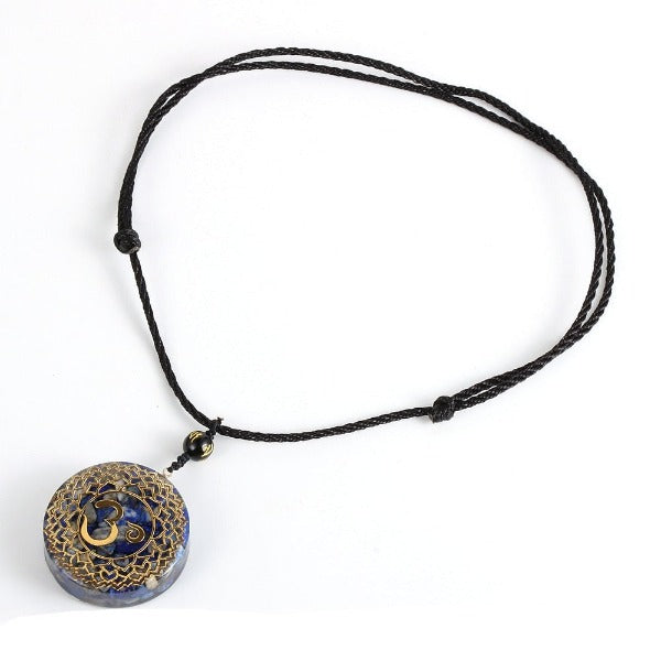 Orgonite Stone Pendant & Necklace for Men and Women, Protection, Meditation, Lapis Lazuli