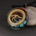 Orgonite Stone Pendant & Necklace for Men and Women, Protection, Meditation, Eye of Horus