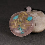 Orgonite Stone Pendant & Necklace for Men and Women, Protection, Meditation, Triskelion