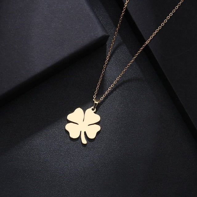 4-Leaf Clover Pendant, Gold