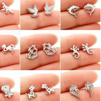 Small shark stud earrings